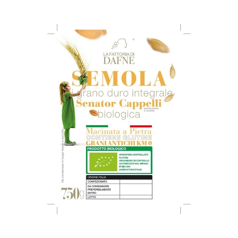 Semola di grano duro integrale Senator Cappelli Bio -750 gr-